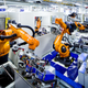 Robots do much of the work inside CATL’s battery production plant.